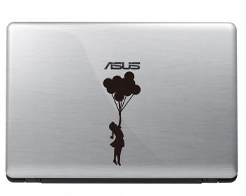 Banksy Girl With Balloons Mac Decal  - Mac 11 13 15 15 Inch  Banksy Girl With Balloons Mac Decal  - Mac 11 13 15 15 Inch